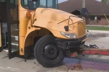 Vehicle Swerves into School Bus Route: Driver Hospitalized for Safety Check