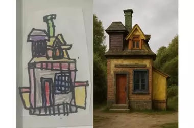 Transforming Children's Artwork into Realistic Creations with ChatGPT