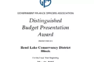 Recognizing Excellence: Rend Lake Conservancy District Honored with Top Budget Presentation Award
