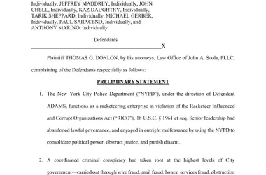 Former Commissioner Accuses NYC Mayor of Running Police Department as Criminal Enterprise
