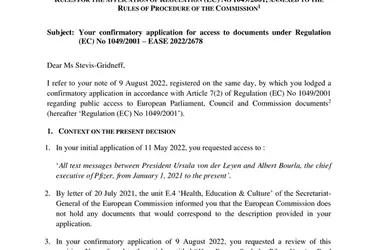 EU Commission Accused of Destroying COVID Vaccine Text Messages