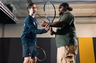 Vision Impairment No Barrier to Passionate Tennis Play
